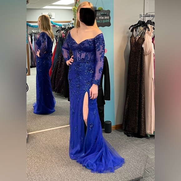 Morilee 47004 sequin lace corseted dress *size 10* - Picture 2 of 9